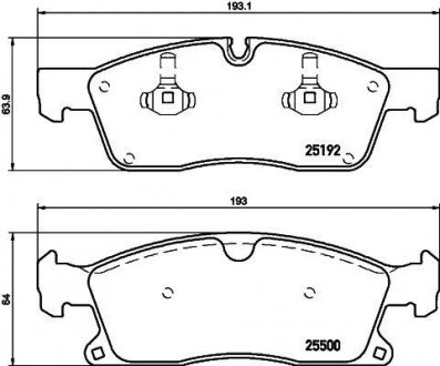 Тормозные колодки.) HELLA 8DB355019701