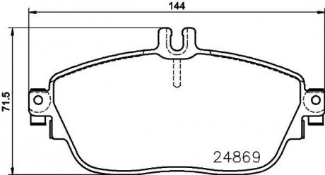 Тормозные колодки дисковые T2149 HELLA 8DB355019721 (фото 1)