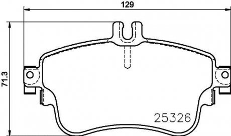 Тормозные колодки дисковые T2152 HELLA 8DB355019751