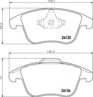 Гальмівні колодки (набір) HELLA 8DB355019881