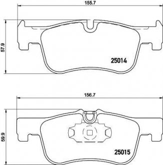 Тормозные колодки дисковые T3141 HELLA 8DB355020201 (фото 1)