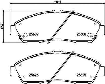 Гальмівні колодки (набір) HELLA 8DB355020211