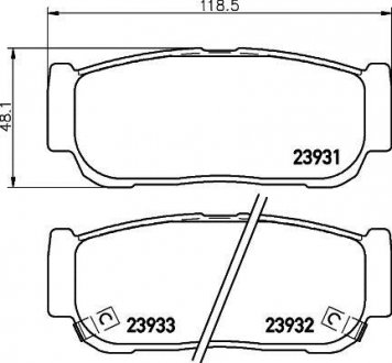 Дискові гальмівні колодки HELLA 8DB355020221