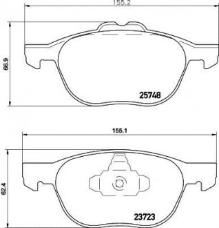 Тормозные колодки.) HELLA 8DB355020411