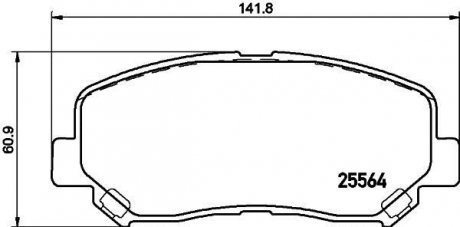 Тормозные колодки дисковые T2194 HELLA 8DB355020511