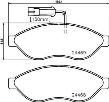 Дисковые тормозные колодки HELLA 8DB355020651 (фото 1)