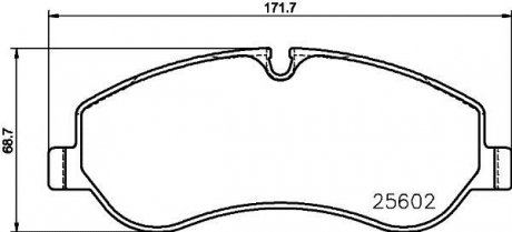 Тормозные колодки дисковые T2269 HELLA 8DB355020691 (фото 1)