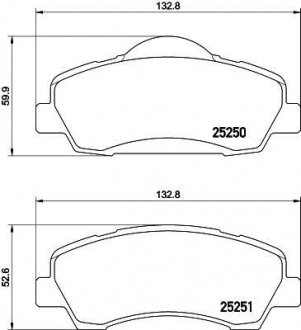 Тормозные колодки.) HELLA 8DB355020771