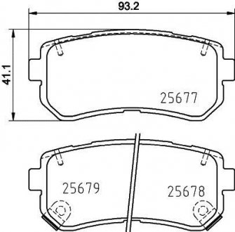 Дискові гальмівні колодки HELLA 8DB355020851 (фото 1)