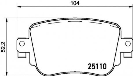 Колодки гальмівні задн.Audi A1/Q3,Caddy IV 15-,Skoda Octavia III,Sharan 12- HELLA 8DB355021291 (фото 1)