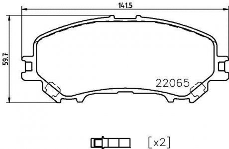 Гальмівні колодки (набір) HELLA 8DB355021861