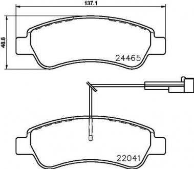 Тормозные колодки.) HELLA 8DB355021901