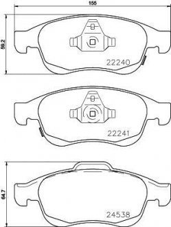 Klocki hamulcowe HELLA 8DB355023251