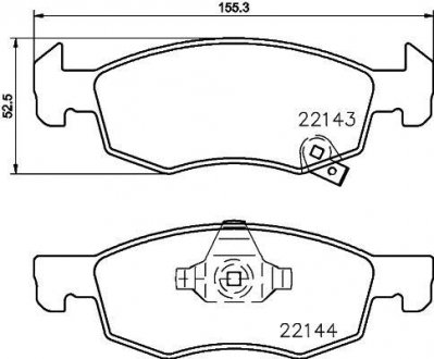 Klocki ham. prz. OP HELLA 8DB355023261