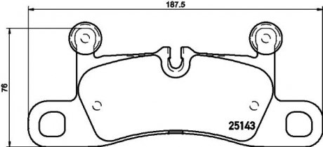 Klocki ham. tył POR HELLA 8DB355023371