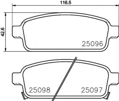 Klocki ham. tył HOL OP HELLA 8DB355024861