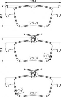 Гальмівнi колодки дисковi зад. Honda Civic 17- HELLA 8DB 355 025-251