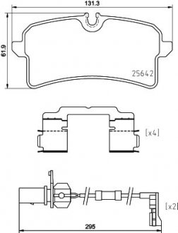 Klocki ham. tył AU HELLA 8DB355025291