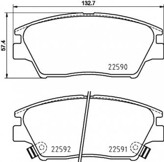 Klocki ham. prz. SSANGYONG HELLA 8DB355025741