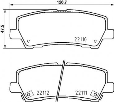 Klocki ham. tył FO USA HELLA 8DB355036441