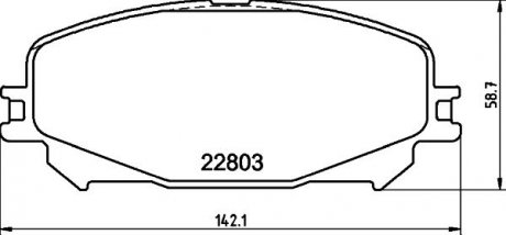 Гальмівні колодки дискові Renault Espace V, Scenic IV 1.5Dh/1.6/1.6D 02.15- HELLA 8DB 355 039-201