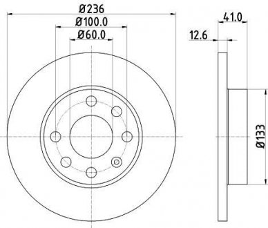 Тормозной диск HELLA 8DD355100431