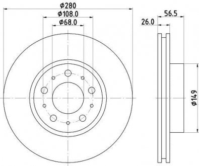 Тормозной диск HELLA 8DD355102541