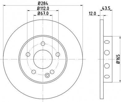 Тормозной диск HELLA 8DD355102951