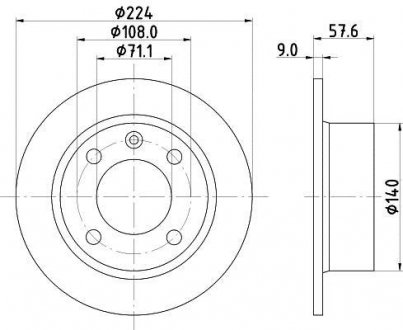 Тормозной диск HELLA 8DD355103011