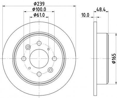 Тормозной диск HELLA 8DD355103111