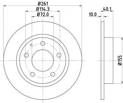 Тормозной диск HELLA 8DD355103231