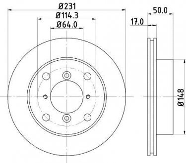 Тормозной диск HELLA 8DD355103921