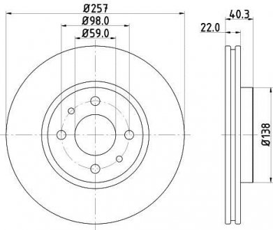 Тормозной диск HELLA 8DD355103971