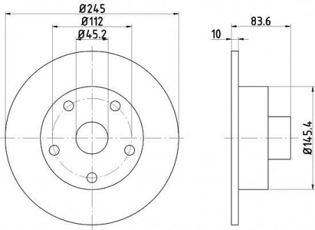 Тормозной диск HELLA 8DD355104231