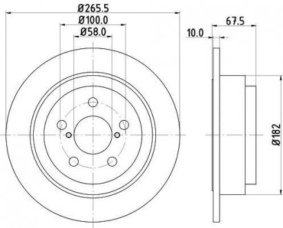 Тормозной диск HELLA 8DD355105331