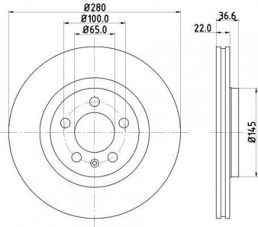 Тормозной диск HELLA 8DD355105381