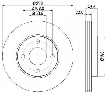 Тормозной диск HELLA 8DD355106431