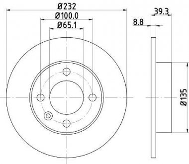 Тормозной диск HELLA 8DD355106681