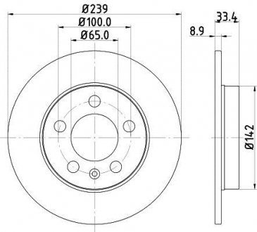 Тормозной диск HELLA 8DD355107461