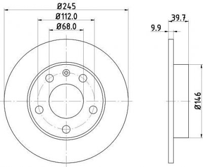 Тормозной диск HELLA 8DD355107541