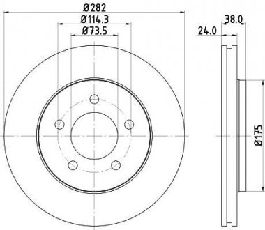 Тормозной диск HELLA 8DD355107931