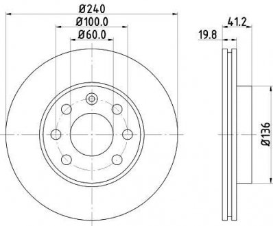 Тормозной диск HELLA 8DD355108331