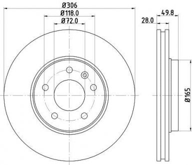 Тормозной диск HELLA 8DD355108951