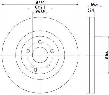 Тормозной диск HELLA 8DD355109431