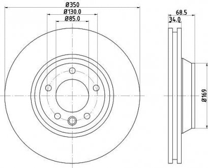 Тормозной диск HELLA 8DD355109761