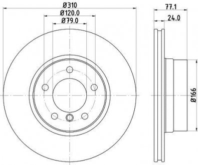 Тормозной диск HELLA 8DD355109901