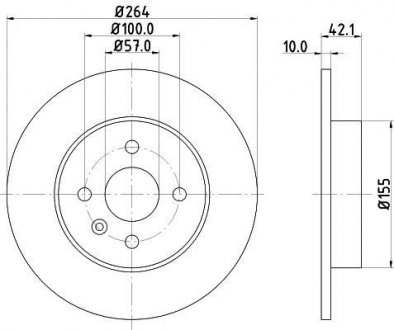 Тормозной диск HELLA 8DD355110271