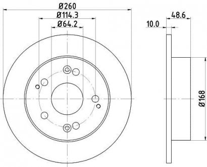 Тормозной диск HELLA 8DD355110311