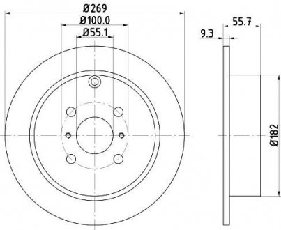 Тормозной диск HELLA 8DD355110491