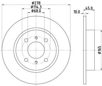 Тормозной диск HELLA 8DD355110661